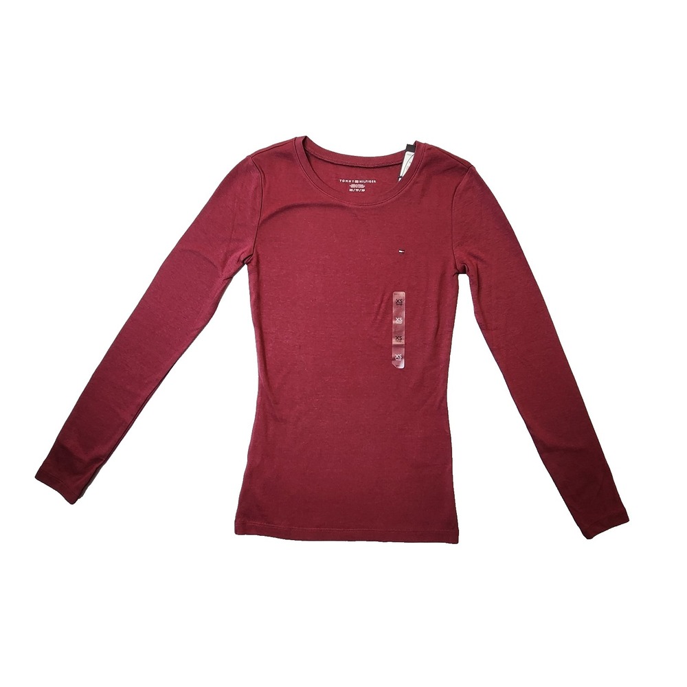 Tommy Hilfiger Women‎ Tops Long Sleeve Fave Solid Casual Tee